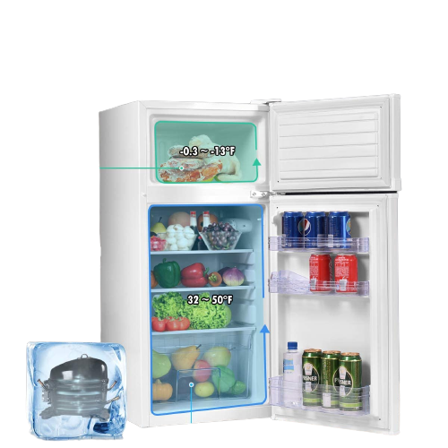 GOFLAME Compact Refrigerator, 3.4 cu. ft. Mini Cooler Fridge