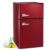R.W.FLAME mini Refrigerator with Freezer,Retro Small Fridge 3.2 Cu.Ft Double 2-Door,Energy Saving,Mini Refrigerator, Adjustable Removable Shelves,retro mini fridge for bedroom,Office, Home, Red