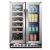 Sinoartizan Under Counter Wine and Beverage Cooler, 18 Bottles and 55 Cans